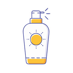 sun lotion bottle icon, sun lotion bottle vector illustration-simple illustration of sun lotion bottle, perfect for sun lotion bottle logos and icons