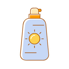 sun lotion bottle icon, sun lotion bottle vector illustration-simple illustration of sun lotion bottle, perfect for sun lotion bottle logos and icons