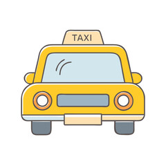 taxi icon, taxi vector illustration-simple illustration of taxi, perfect for taxi logos and icons