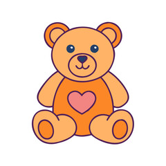 teddy bear icon, teddy bear vector illustration-simple illustration of teddy bear, perfect for teddy bear logos and icons