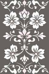 Elegant floral damask pattern.