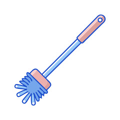 toilet brush icon, toilet brush vector illustration-simple illustration of toilet brush, perfect for toilet brush logos and icons