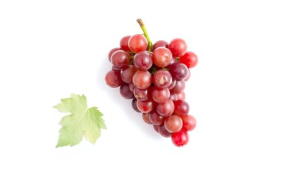 Red grapes showcased in a lush, elegant bunch, beautifully arranged.