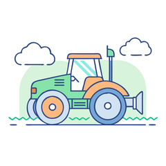 tractor icon, tractor vector illustration-simple illustration of tractor, perfect for tractor logos and icons