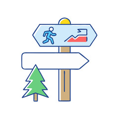 trail sign icon, trail sign vector illustration-simple illustration of trail sign, perfect for trail sign logos and icons