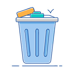 trash bin icon, trash bin vector illustration-simple illustration of trash bin, perfect for trash bin logos and icons