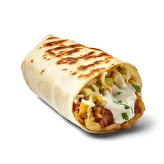 Grilled Burrito with Cheese and Vegetables