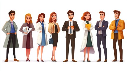 Obraz premium Master of Business administration isolated cartoon vector illustrations set. Operations management, discuss marketing project, IT manager diploma, building career, university studies vector cartoon.