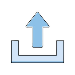 upload icon, upload vector illustration-simple illustration of upload, perfect for upload logos and icons