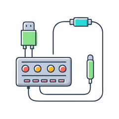 usb audio interface icon, usb audio interface vector illustration-simple illustration of usb audio interface, perfect for usb audio interface logos and icons