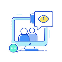 video call icon, video call vector illustration-simple illustration of video call, perfect for video call logos and icons