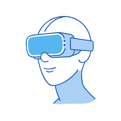 virtual reality glasses icon, virtual reality glasses vector illustration-simple illustration of virtual reality glasses, perfect for virtual reality glasses logos and icons