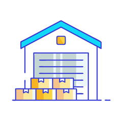 warehouse icon, warehouse vector illustration-simple illustration of warehouse, perfect for warehouse logos and icons