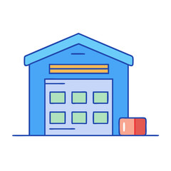 warehouse icon, warehouse vector illustration-simple illustration of warehouse, perfect for warehouse logos and icons