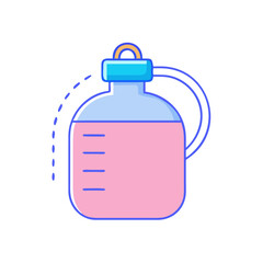 Obraz premium water flask icon, water flask vector illustration-simple illustration of water flask, perfect for water flask logos and icons