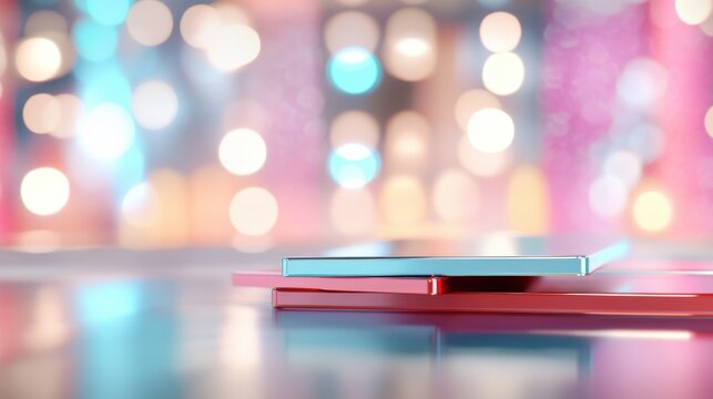 Polished 3D rendering of multichannel marketing for digital platforms with a smooth blur in the background.