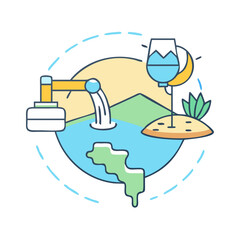 watering hole icon, watering hole vector illustration-simple illustration of watering hole, perfect for watering hole logos and icons