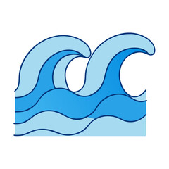 waves icon, waves vector illustration-simple illustration of waves, perfect for waves logos and icons