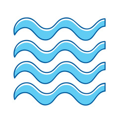 waves icon, waves vector illustration-simple illustration of waves, perfect for waves logos and icons