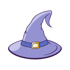 Naklejka premium witch hat icon, witch hat vector illustration-simple illustration of witch hat, perfect for witch hat logos and icons