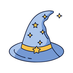 wizard hat icon, wizard hat vector illustration-simple illustration of wizard hat, perfect for wizard hat logos and icons