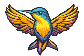 Obraz premium A colorful bird with a long beak and a blue eye. Generative Ai.
