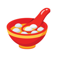Bowl of Tangyuan, denoting family unity and prosperity during celebrations