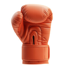 Isolated Orange Boxing Glove on Transparent Background for Design