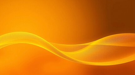 Warm Golden Yellow Gradient Abstract Background with Elegant Curves and Smooth Lines