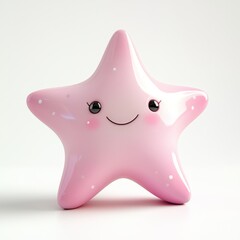 Cute Kawaii Pink Starfish Design for Fun and Playful Decorations