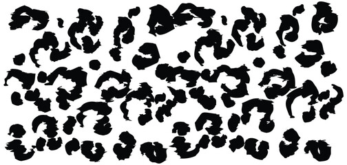 seamless texture leopard black and white spots pattern