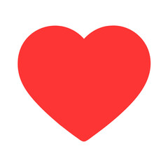 red heart isolated on white