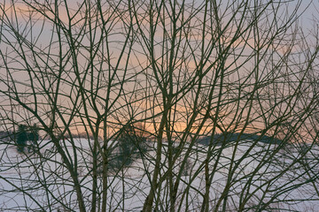 Fototapeta premium Photography from the rural landscape below Skreia, Toten, Norway, an afternoon of January 2025.