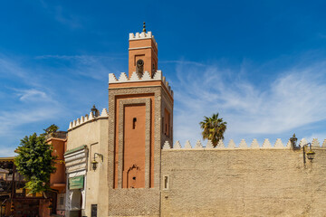 Mosque on Djemaa el Fna square.Marrakesh.