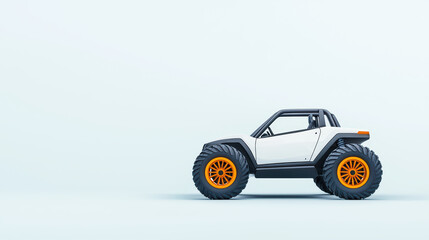 Obraz premium Miniature electric vehicle with oversized tires and sleek design