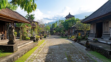 Peaceful atmosphere in the sade village area