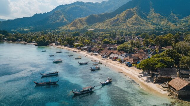 Peaceful atmosphere in the sade village area