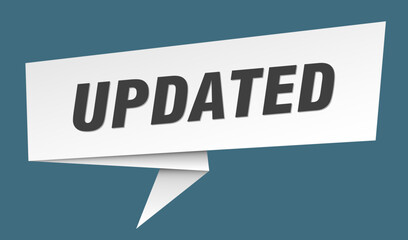 updated banner. updated speech bubble, label, sticker, sign template