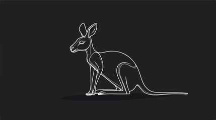 Adobe Illustrator ArtworkThree stylized kangaroo illustrations, one complete and two partial, are shown on a dark background.
