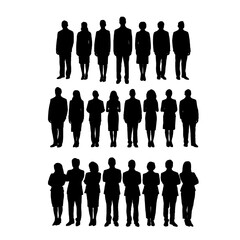 Celebrating Teamwork A Silhouette Group Portrait