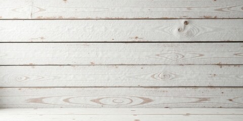 Fototapeta premium Whitewashed Wooden Planks Background Texture A Rustic, Weathered Surface Ideal for Product Displays and Design Projects