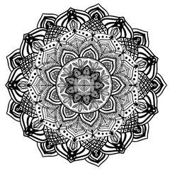 Floral Mandala Clipart.  , relaxing and easy mandala art for tattoo design Easy