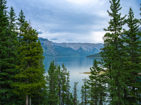 lake and mountains