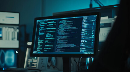 monitor and computer dev cybersecurity
