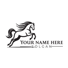 Illustration of a galloping horse long jumping, 