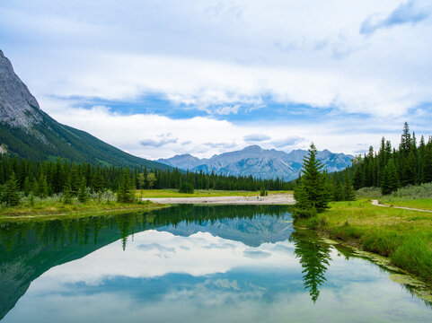Lake and mountains