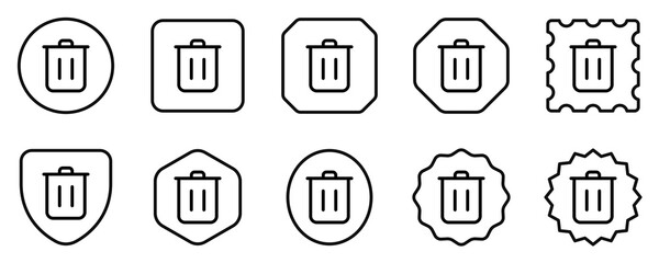 Editable vector delete trash recycle bin icon. Part of a big icon set family. Perfect for web and app interfaces, presentations, infographics, etc
