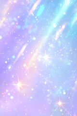 Obraz premium Abstract Icy Blue Design with Glittering Stars and Holographic Gloss for Holiday or Beauty Ads