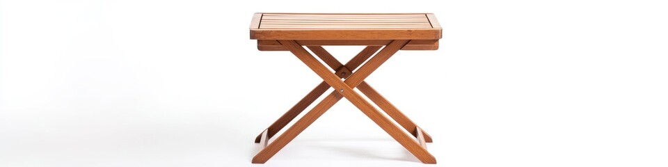 Versatile Folding Table. Modern Furniture Piece Isolated on White Background