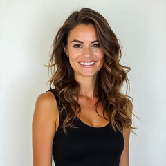 A young woman with natural beauty and elegance